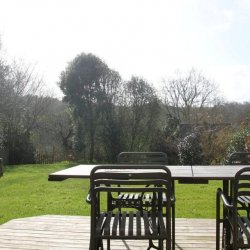 Le jardin, vu de la maison. - jpg 